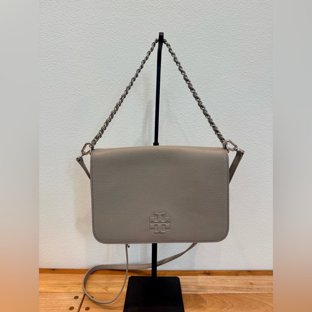 Tory Burch Thea French Grey Convertible Crossbody Bag